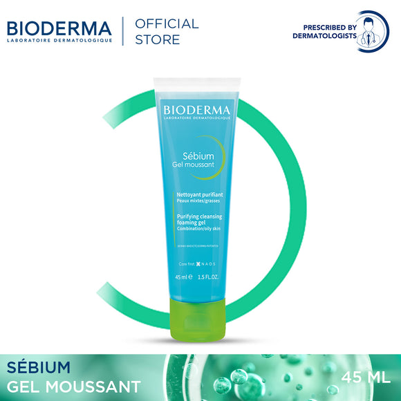 Bioderma Sebium Gel Moussant - 45 ML (Facial Cleanser, Facial Foam, Geltle Cleanser)