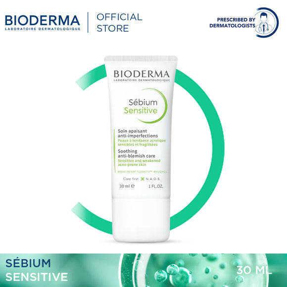 Bioderma Sebium Sensitive - 30 ML (Moisturizer, Soothing Acne Moisturizer)
