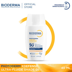 Bioderma XDefense Ultra-Fluid SPF50+ T01 - 40 ML (Sunscreen, UVA, UVB Protector, Anti aging Sunscreen)