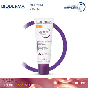Bioderma Cicabio SPF 50+ Repairing Cream  - 40 ML (Skin Rejuvenation, repair cream, Healing Cream)