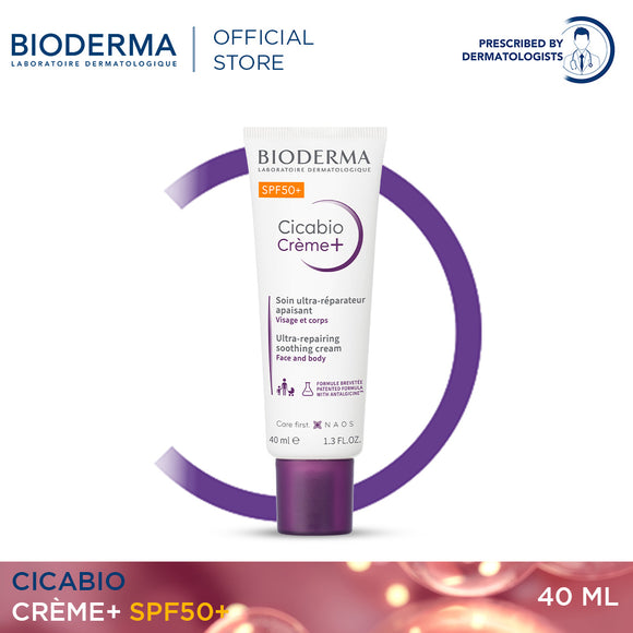 Bioderma Cicabio SPF 50+ Repairing Cream  - 40 ML (Skin Rejuvenation, repair cream, Healing Cream)