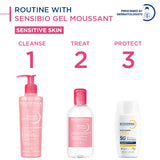 Bioderma Sensibio Gel Moussant - 200 ML (Facial Cleanser, Facial Foam, Geltle Cleanser)