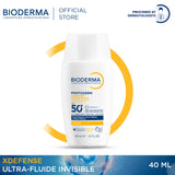 Bioderma XDefense Ultra-Fluid SPF50+ Invisible - 40 ML (Sunscreen, UVA, UVB Protector, Anti aging Sunscreen)