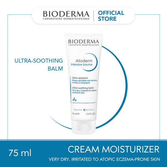 Bioderma Atoderm Intensive Baume Utra-soothing Ultra-nourishing  Anti-itching Moisturizer/ Cream (Very Dry, Irritated to Atopic Sensitive Skin) - 75 ML