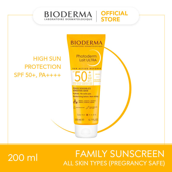 Bioderma Photoderm Lait ULTRA Family Use Sunscreen SPF50+ ( All Skin Types ) - 200 ML