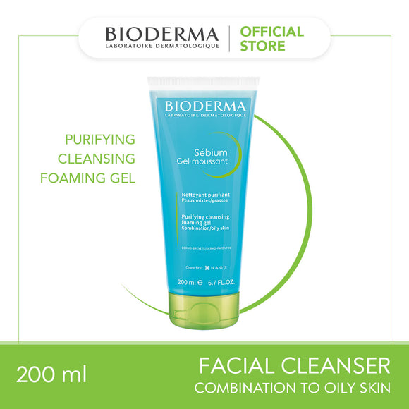 Bioderma Sebium Oily Foaming Gel Cleanser (Combination to Oily Skin)- 200 ML