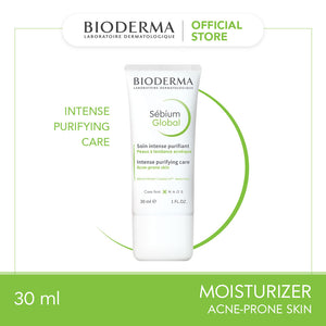 Bioderma Sebium Global Intense Purirying Acne Moisturizer Cream (Oily to Acne-Prone Skin) - 30 ML