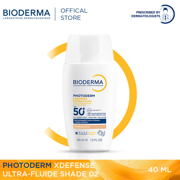 Bioderma XDefense Ultra-Fluid SPF50+ T02 - 40 ML (Sunscreen, UVA, UVB Protector, Anti aging Sunscreen)