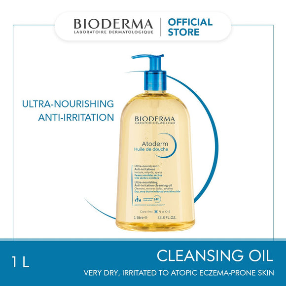 Bioderma Atoderm Shower Oil Face Body 1 L ZP Health Myanmar bioderma-atoderm-shower-oil-face-body-1-l-zp-health-myanmar