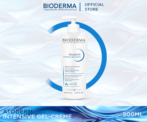 Bioderma Atoderm Intensive Gel-creme Ultra-fresh and Ultra-light Anti-itching Gel Cream (Very Dry, Irritated to Atopic Sensitive Skin) - 500 ML
