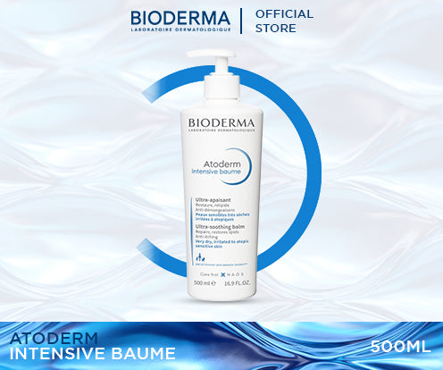 Bioderma Atoderm Intensive Baume Utra-soothing Ultra-nourishing  Anti-itching Moisturizer/ Cream (Very Dry, Irritated to Atopic Sensitive Skin) - 500 ML