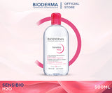 Bioderma Sensibio H2O Soothing Micellar Water (Facial Non-Rinse Cleanser for Sensitive Skin) - 500 ML