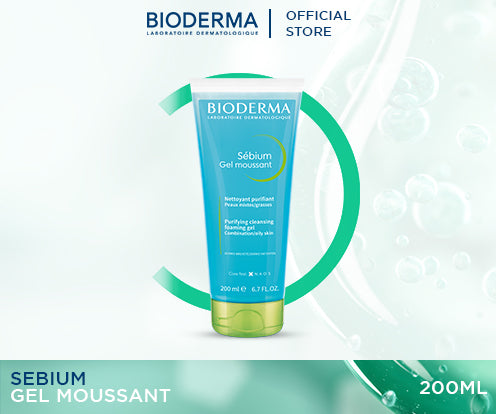 Bioderma Sebium Oily Foaming Gel Cleanser (Combination to Oily Skin)- 200 ML