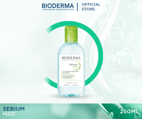 Bioderma Sebium H2O Purifying Micellar Water (Facial Non-Rinse Cleanser for Oily, Acne-Prone Skin) - 250 ML