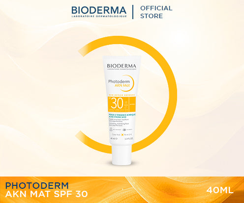 Bioderma Photoderm AKN Mat SPF 30 High Protection Anti-blemish Sunscreen for Face (Acne-prone Skin) - 40 ML
