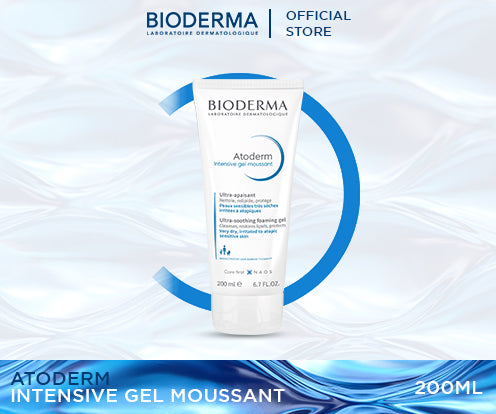 Bioderma Atoderm Intensive Gel Moussant Ultra-Nourishing Face & Body Cleansing Facial Foam (Very Dry, Sensitive Skin) - 200 ML