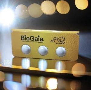 BioGaia Chewable Tablets(ဘိုင်အိုဂိုင်းရား ပရိုဘိုင်အိုတစ်) 3 လုံးကဒ် x 3 strips ( 9လုံး) (Free Delivery )