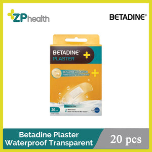 Betadine Plaster Water Proof Transparent 20's(ရေစိုခံပလာစတာ)